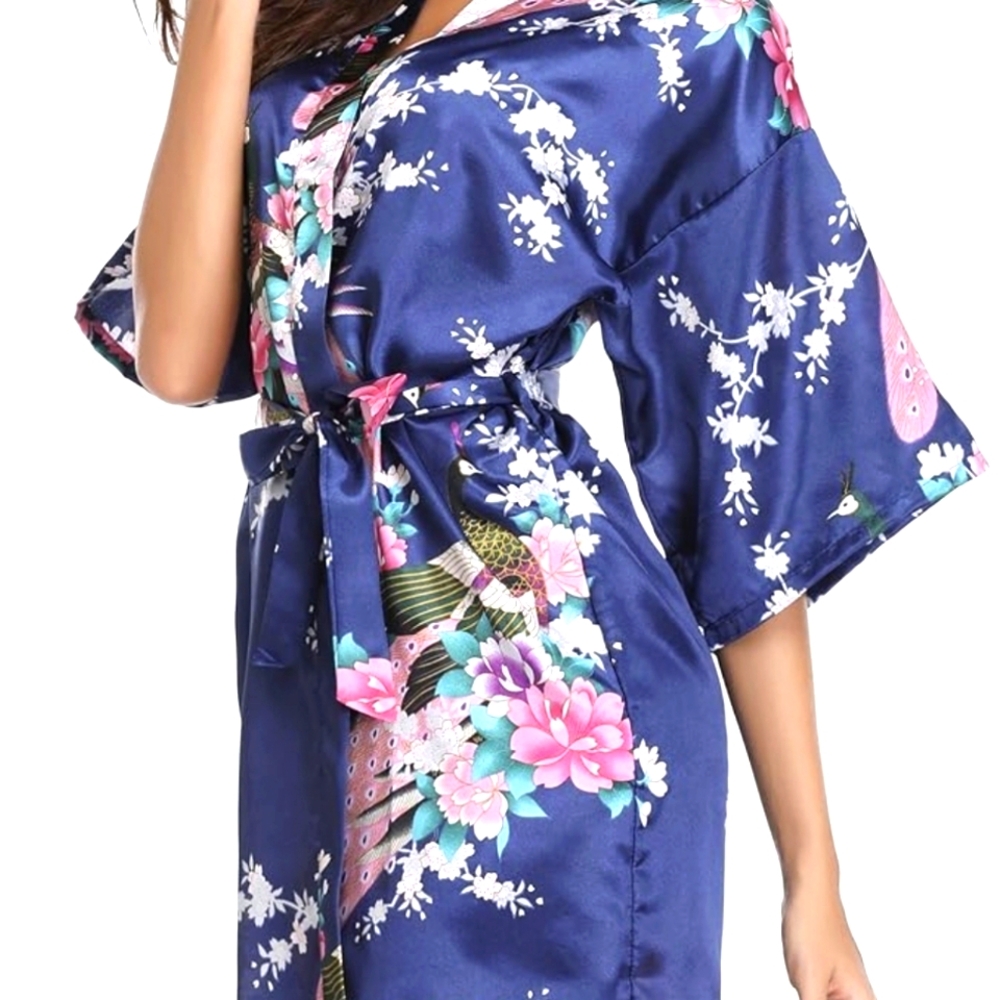 Bridal floral robe